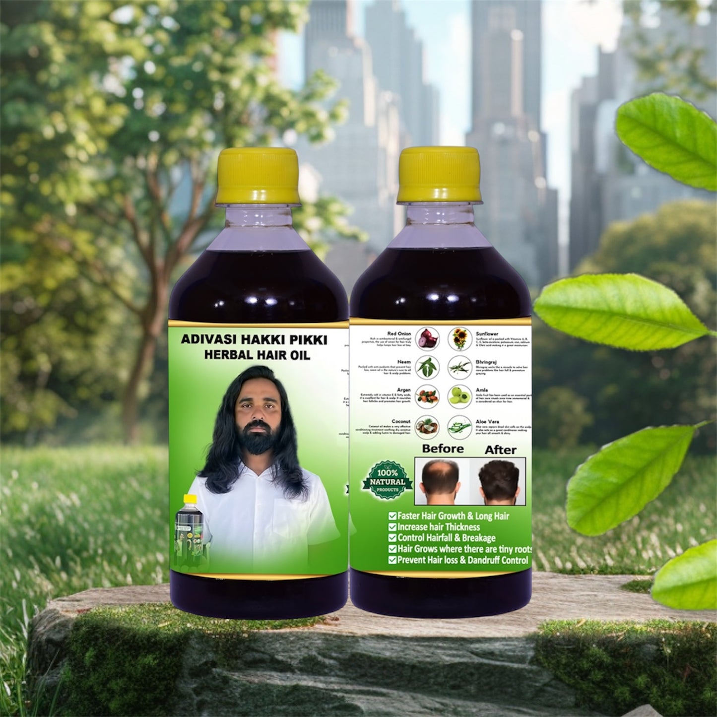 Neelambari Adivasi Ayurvedic Herbal Hair Oil🔻500ML (3 MONTHS  PACKAGE)